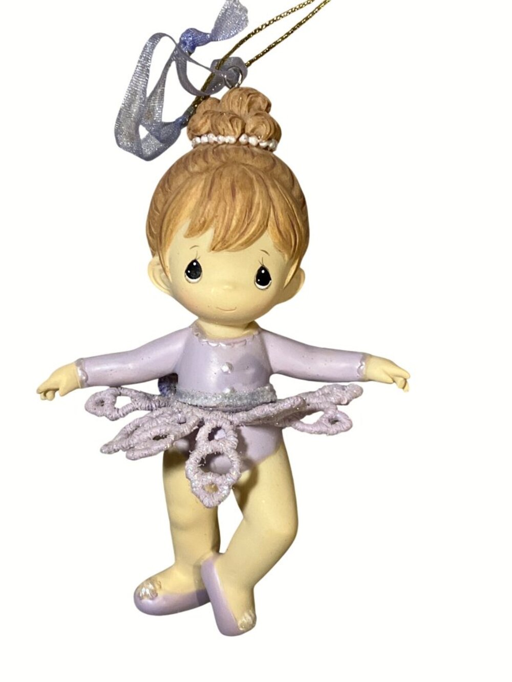 Precious Moments Purple Ballerina Ornament
